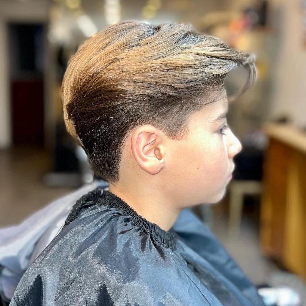 Photo d'une réalisation de coupe de cheveux
