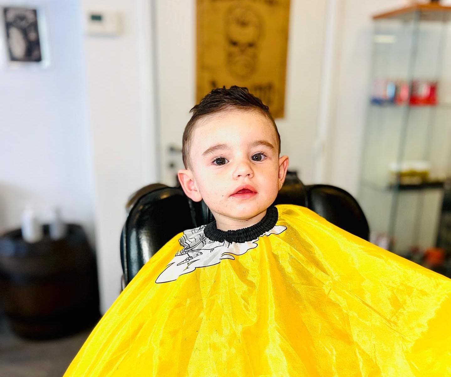 Photo d'une réalisation de coupe de cheveux